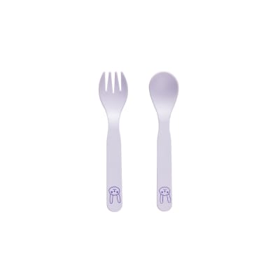 Couverts en plastique coloris violet