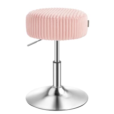 Ensembles de 2 tabourets de coiffeuse 38.5 x 38.5 x 44-56 cm rose