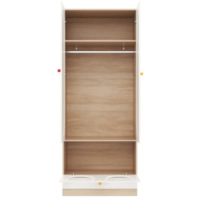 Armoires pour enfants en mdf avec rangements blanc 80x50x200 cm