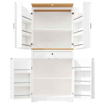 Buffets hauts en mdf avec anti-basculement blanc 80x40x180 cm