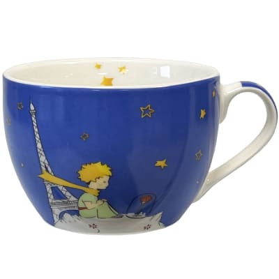 Bol le petit prince à paris en porcelaine bleu