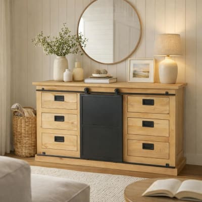 Buffet style atelier à portes coulissantes 160 cm