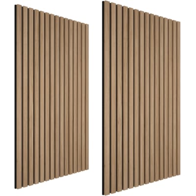 2 panneaux acoustiques bois mdf feutré chêne 120x60cm