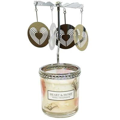 Coffret carrousel bougie parfumée love story 18 cm