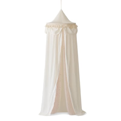 Ciel de lit pour enfants avec tulle et glands