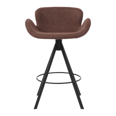 Chaise snack tissu rouge lie de vin