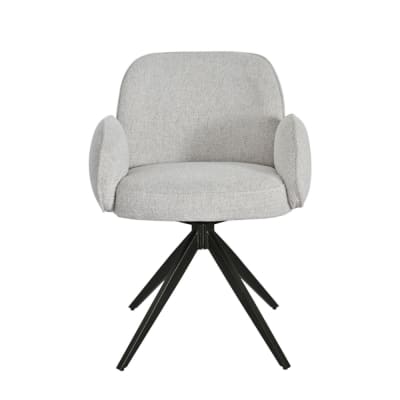 Chaise de table accoudoir tissu beige
