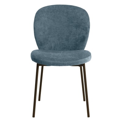 Chaise de table tissu bleu foncé