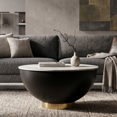 Table basse glamour contemporaine cm ø 73 x 40