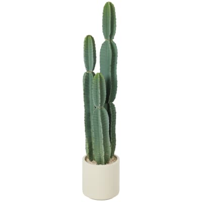 Cactus artificiel en pot grand réalisme sans entretien pp vert