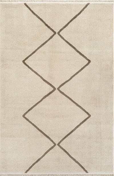 Tapis poils courts style berbère, beige, 80 x 150 cm