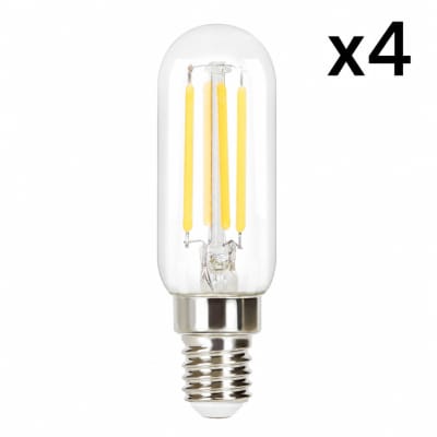 Ampoule verre transparent 3x9cm e14 2700k lot de 4