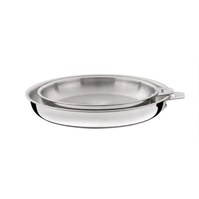 Série de 2 poêles 20/24 cm inox et poignée noire