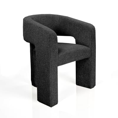 Fauteuil en tissu gris foncé 70x63x60 cm