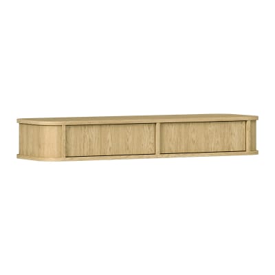 Console coiffeuse murale panneaux stratifiés marron