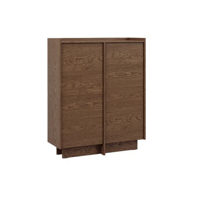 Buffet haut 2 portes panneaux stratifiés marron