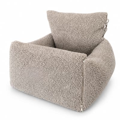 Siège auto pour chien 55x55 cm tissu teddy cappuccino