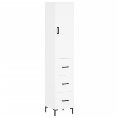 Buffet bahut commode armoire 34 x 34 x 180 cm bois blanche