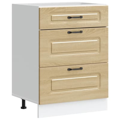 Armoire de cuisine moderne bois beige 60 x 46 x 81.5 cm