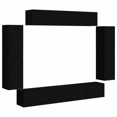Meuble tv mural contemporain bois marron 98 x 31 x 29.5 cm