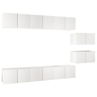 Meubles tv multimédia étagère bois blanc 60 x 30 x 30 cm
