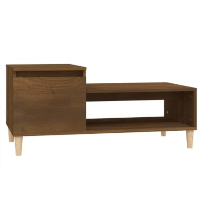 Table basse bois transformé marron marron  100 x 50 x 45 cm
