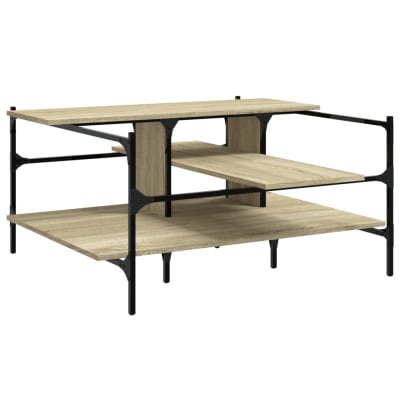 Table basse bois de sonoma ocre marron  100 x 100 x 48,5 cm