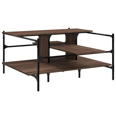 Table basse bois transformé marron marron  100 x 100 x 48,5 cm