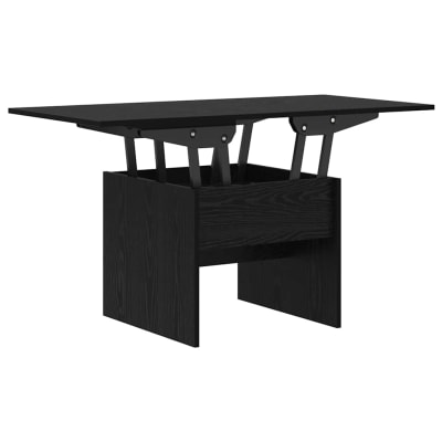 Table basse bois transformé noir  55 x 54,5 x 45 cm
