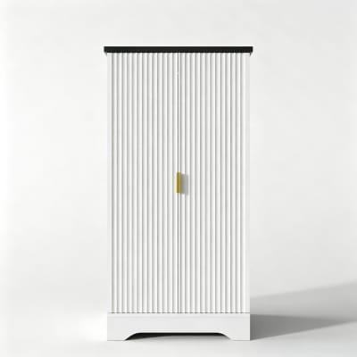 Desserte de cuisine en mdf avec led blanc 120 x 60,5 x 40 cm