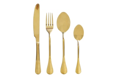Ménagère de 16 couverts en inox doré 1x0,3x23 cm