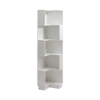 Bibliothèque 6 étagères en mdf blanc 175x38,5x37,5