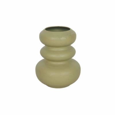 Vase pour plantes d’intérieur en métal vert 21,5x18x18