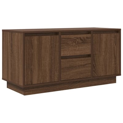 Meuble tv contemporain pratique bois marron 100 x 41 x 50 cm
