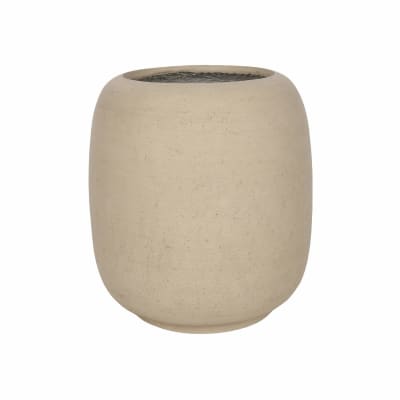 Vase pour plantes d’intérieur en MGO beige 37x32,5x32,5
