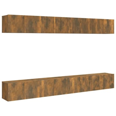 Lot de 8 meubles 60 x 30 x 30 cm bois beige