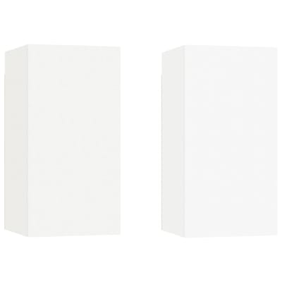 Meubles tv multimédia étagère bois blanc 45442 x 30 x 60 cm