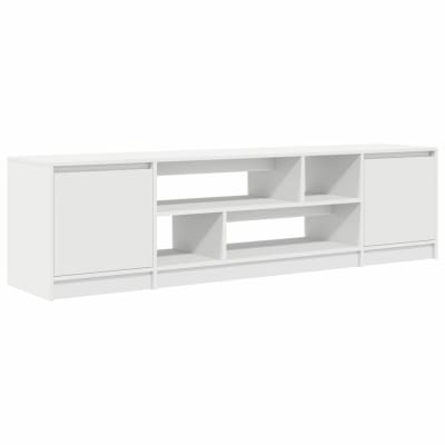 Meuble tv contemporain avec bois blanc 188.5 x 41 x 50 cm