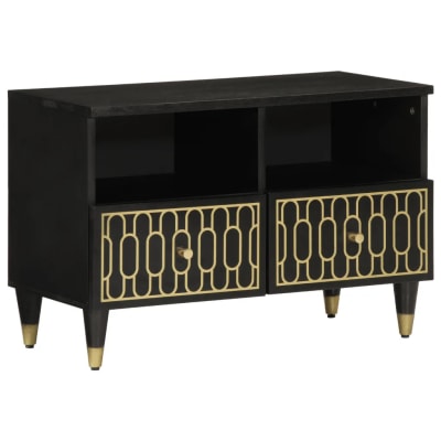 Meuble tv contemporain 70 bois marron 70 x 33 x 46 cm