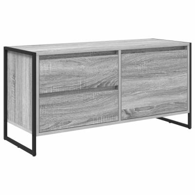 Meuble tv industriel contemporain bois marron 100 x 36 x 49.5 cm