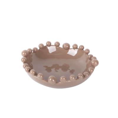 Plat céramique brun moka 26.8x26.2x8.5cm