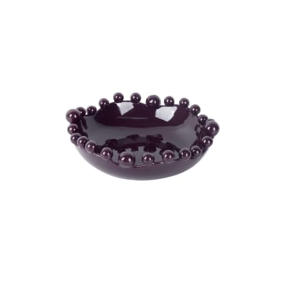 Plat céramique violet foncé 26.8x26.2x8.5cm