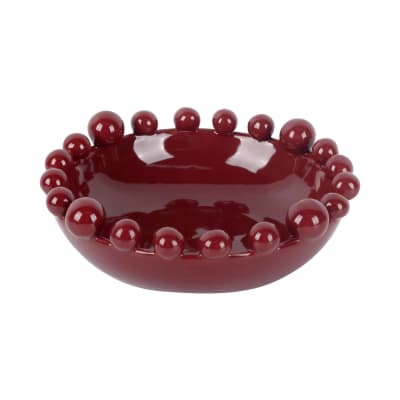 Plat céramique bordeaux 21.7x21.7x7.2cm
