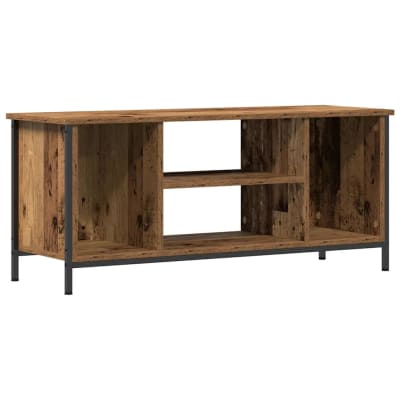 Meuble tv rectangulaire contemporain bois marron 102 x 35 x 45 cm