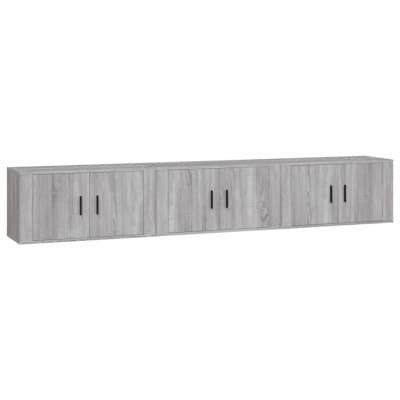 Meubles tv muraux multimédia grise 80 x 34.5 x 40 cm
