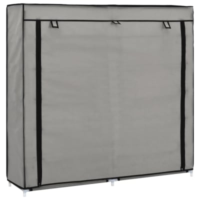 Armoire à chaussures range tissu grise 115 x 28 x 110 cm