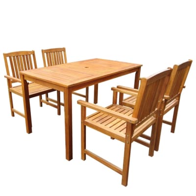 Mobilier à dîner d'extérieur bois marron 57 x 60 x 92 cm