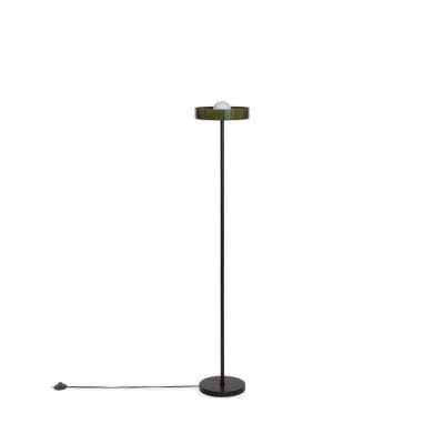 Lampadaire en verre et métal finition brillant h158cm - vert