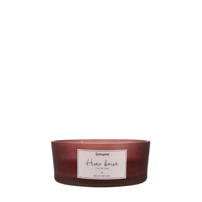 Bougie parfumée cire de soja 4 mèches ''hiver boisé'' 380g