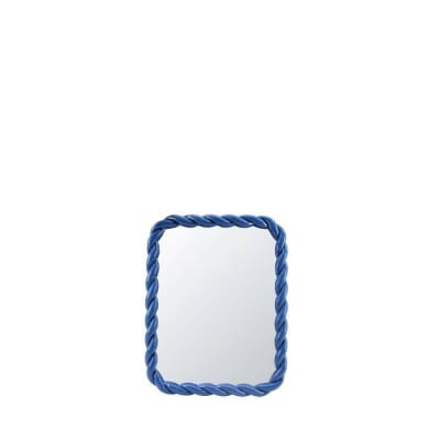 Miroir torsadé bleu 30x40cm